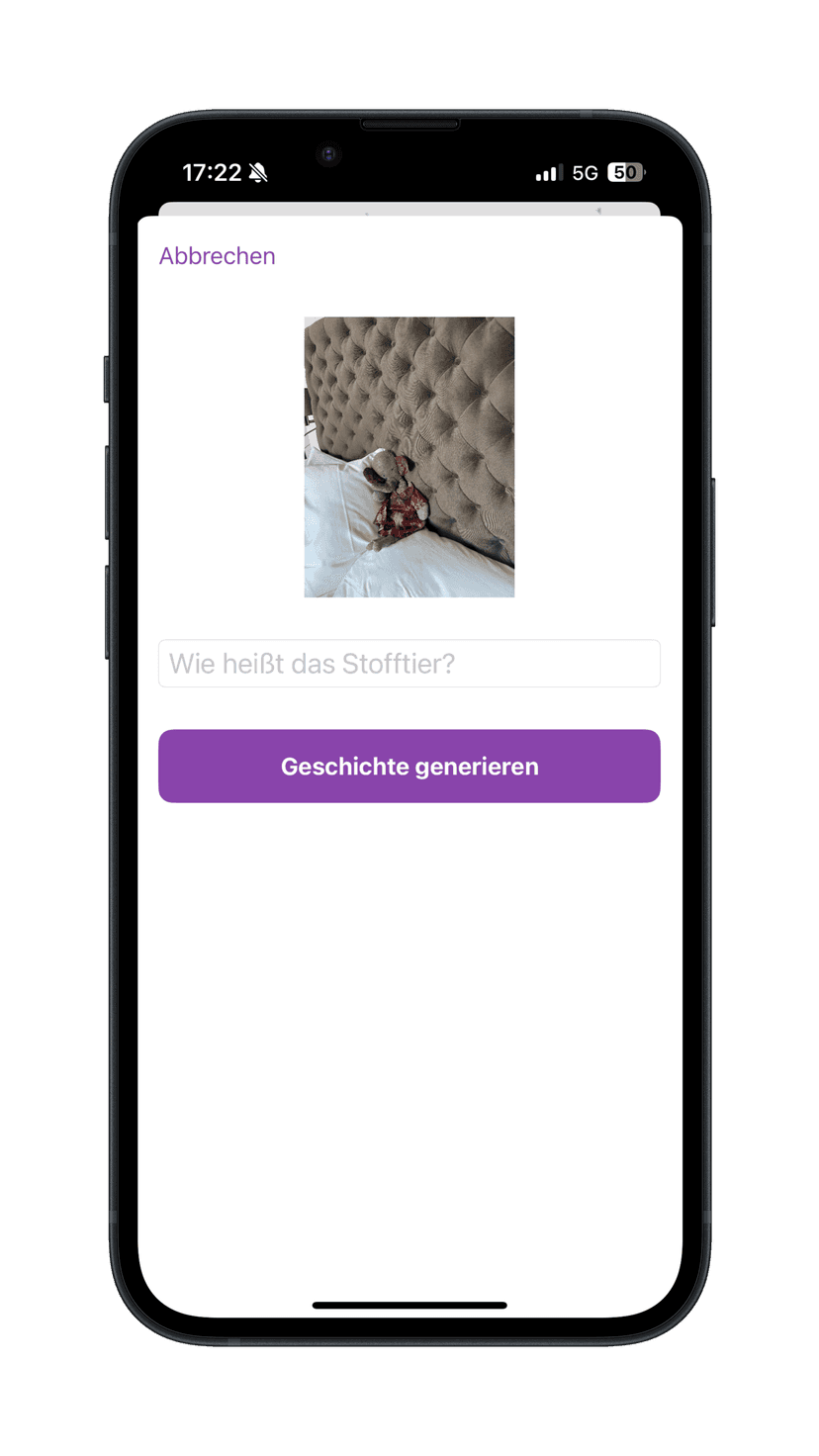 Fotomärchen creation screen